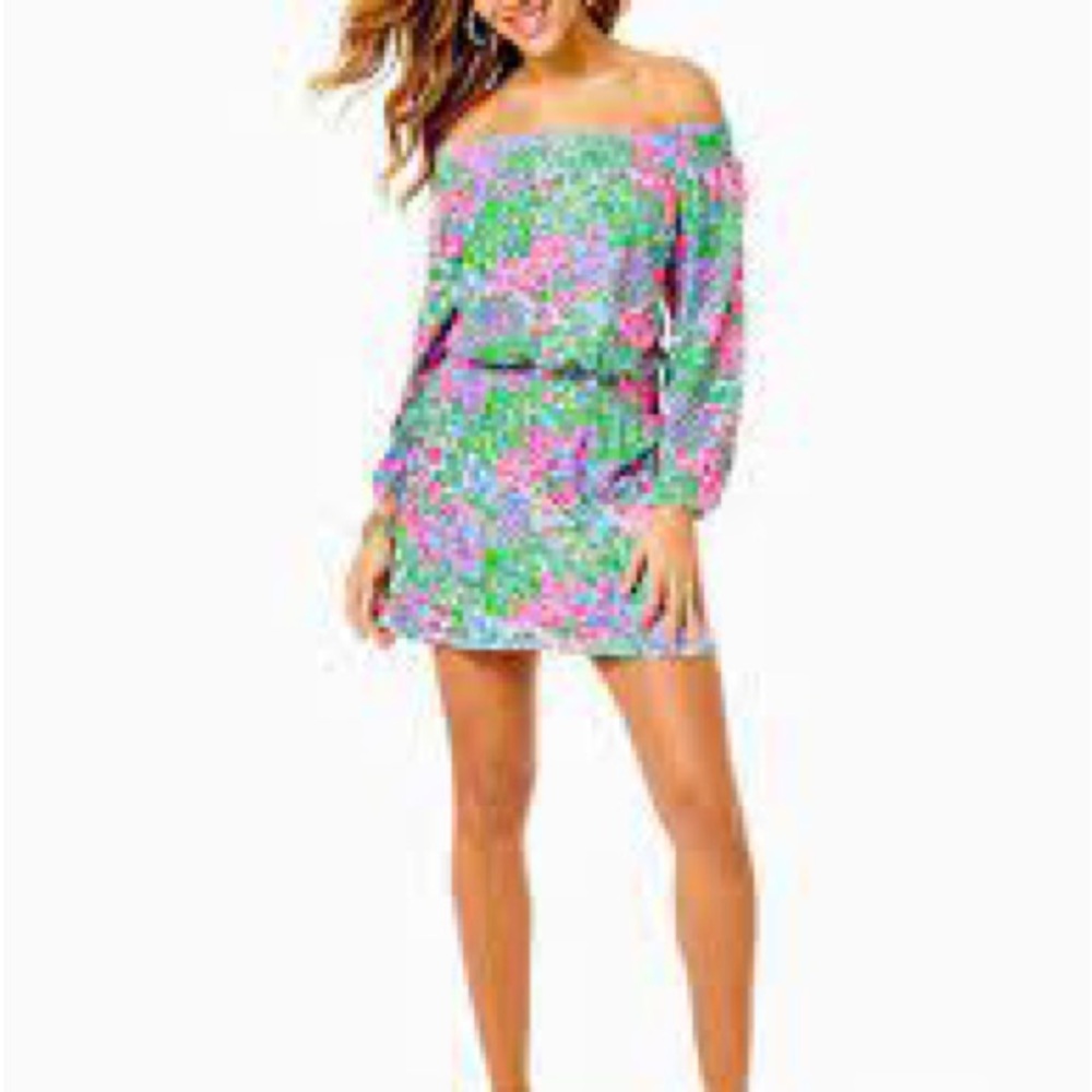 Lilly Pulitzer Cyla Off The Shoulder skirted romper
